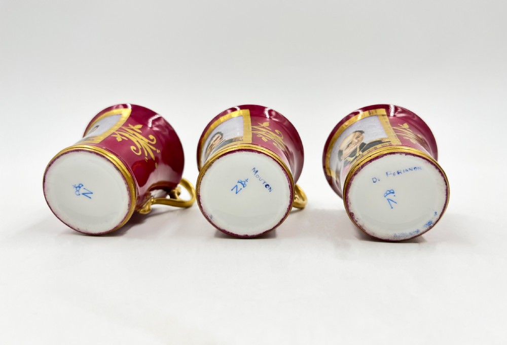 19th Century Paris Porcelain Tea Set Featuring Napoleonic Portraits  View XXVI
