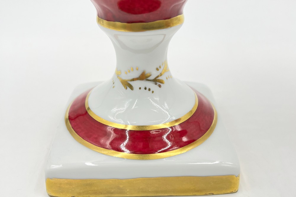 Pair Of Porcelain Empire Style Vases Marked Paris  View VI
