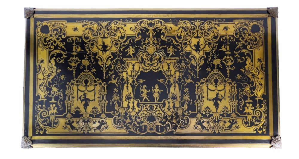 A 19th Century Brass inlaid French Boulle Style Desk  View IV