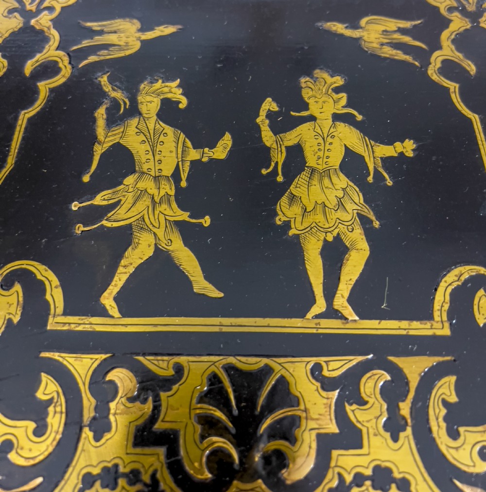 A 19th Century Brass inlaid French Boulle Style Desk  View IX