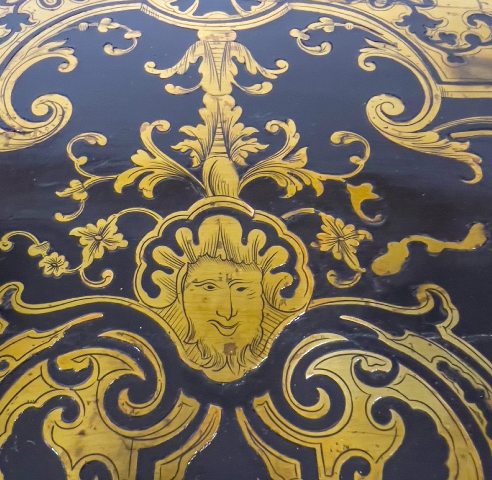 A 19th Century Brass inlaid French Boulle Style Desk  View X