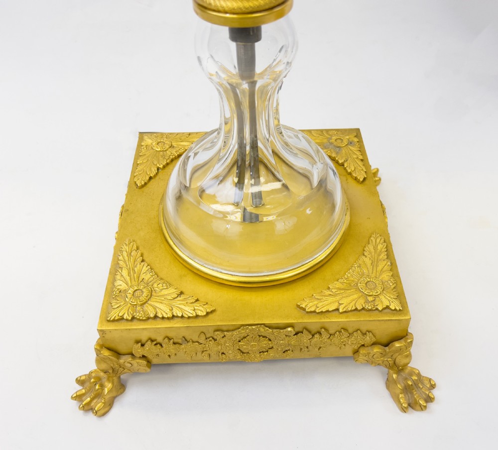 Large Pair Of French Antique Ormolu-Mounted Cut-Glass Vases Fitted As Lamps  View VII