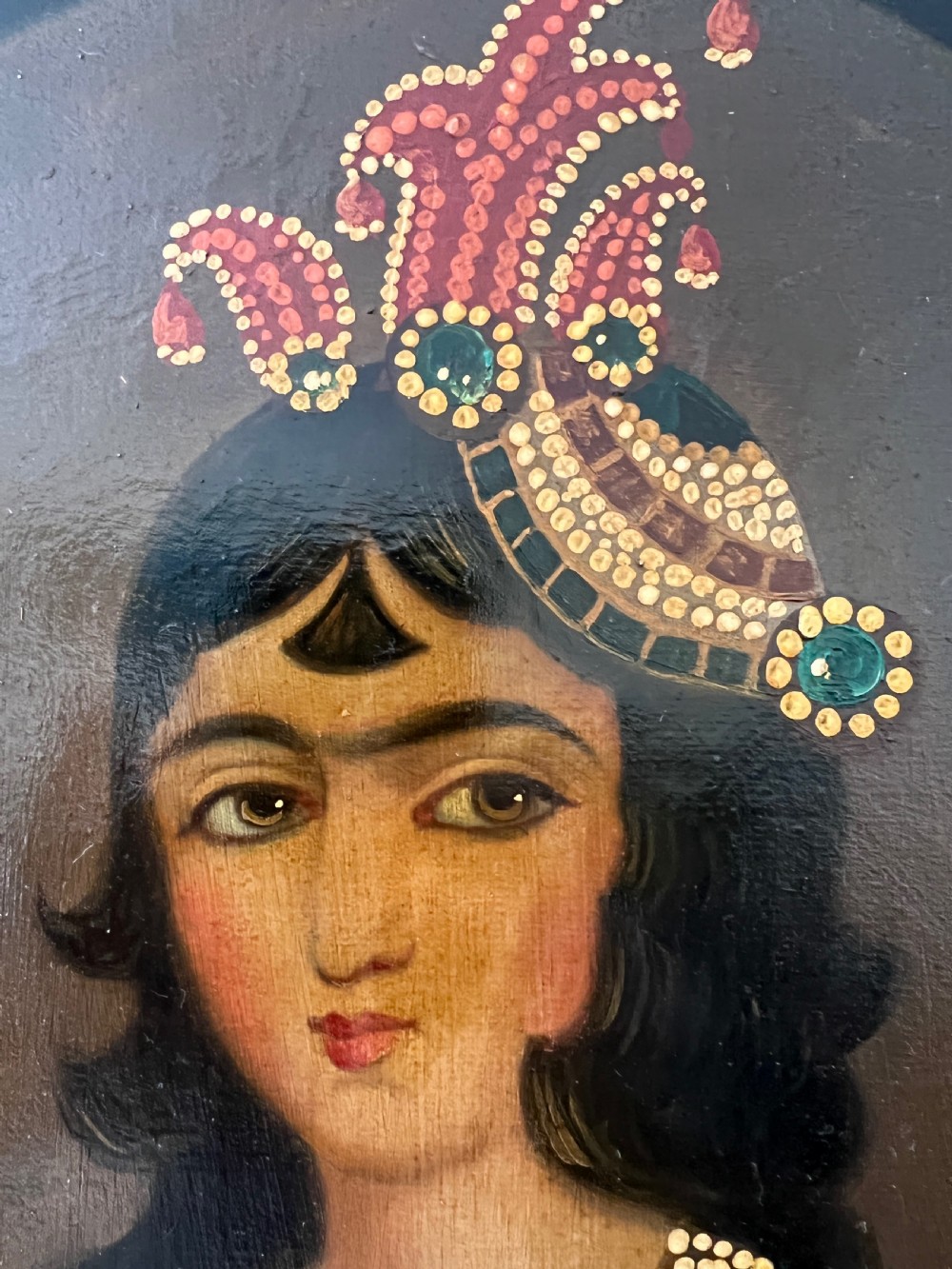 A Qajar Dancing Girl Painting  View II