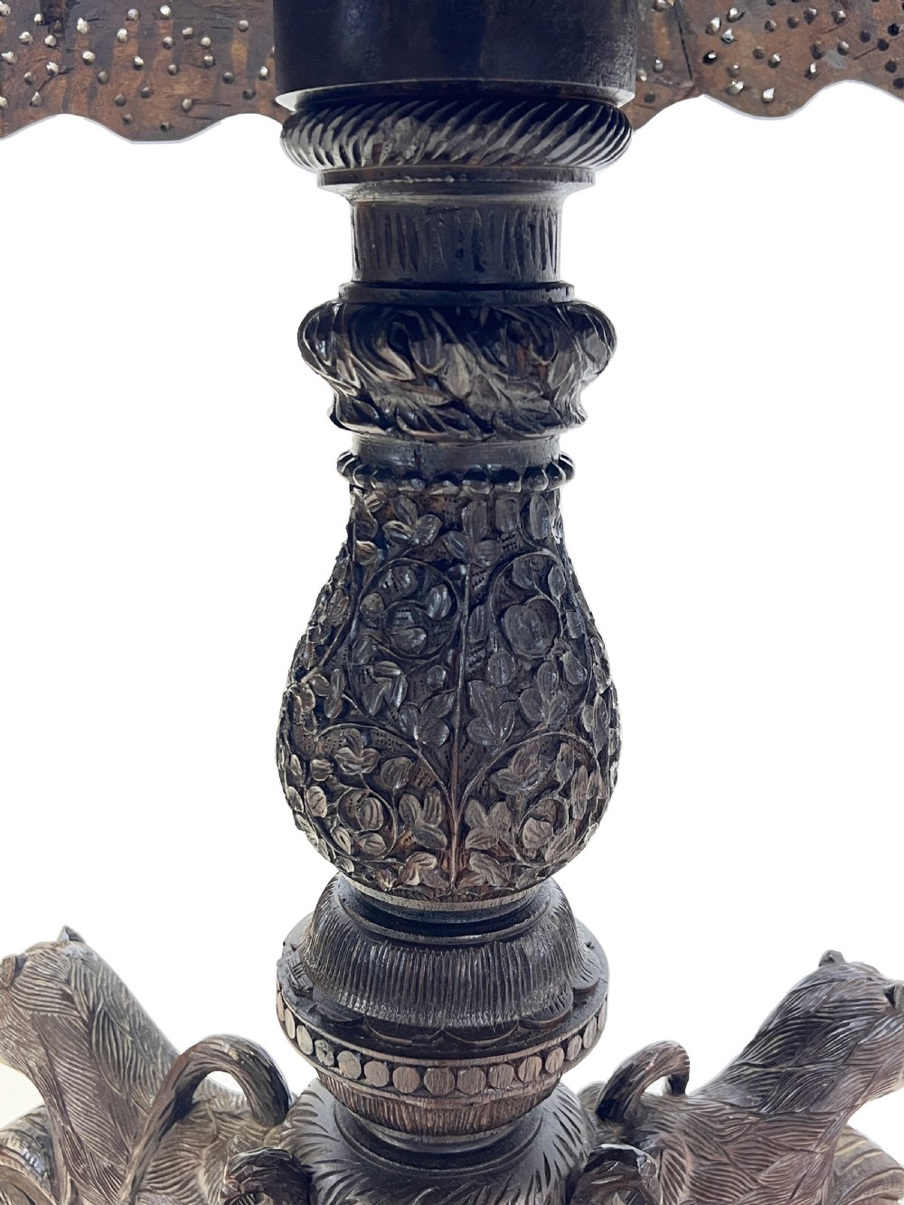 19th Century Extensively Carved Anglo-Indian Centre Table  View IV