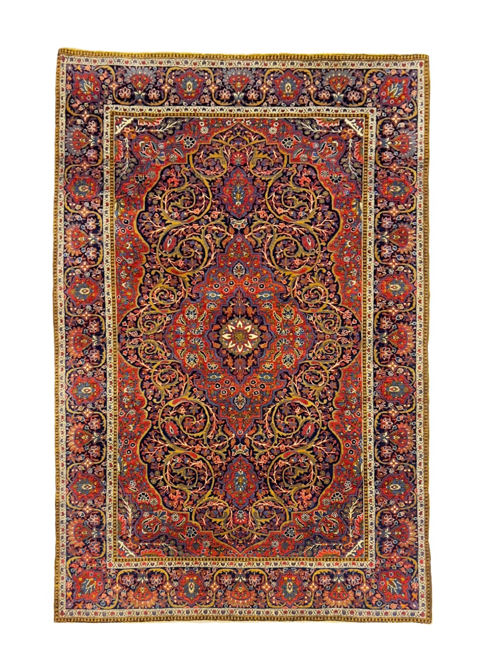  Exquisite Colourful Mohtasham Kashan Rug