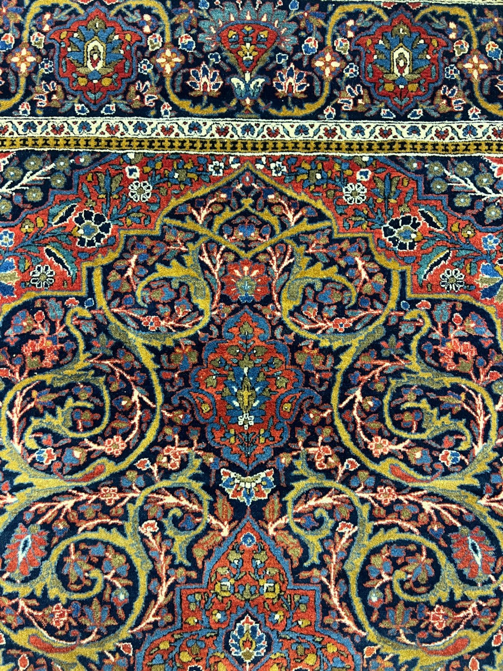  Exquisite Colourful Mohtasham Kashan Rug View III