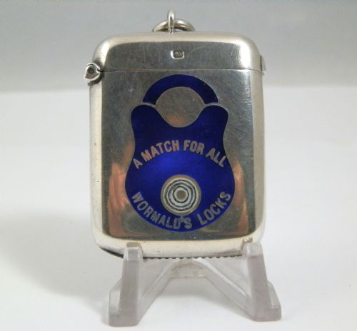 A George V Silver Advertising Vesta Case, Mappin & Webb 1913