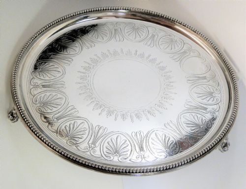 Large Victorian Silver Salver, Elkington & Co. 1853