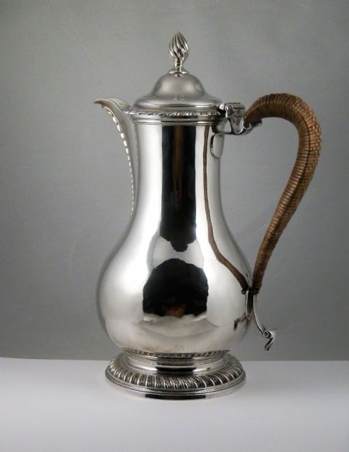 George III Large Silver Coffee or Hot Water Jug, London 1773