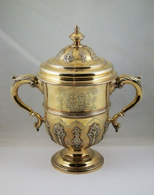 George II Large Silver Gilt Lidded Cup, London 1748, by William Cripps
