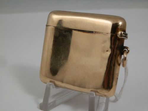 fig 1. Victorian antique 9ct gold vesta, Birmingham 1898
