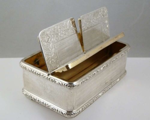 A Massive Antique Silver Military Table Snuff Box, Birmingham 1823