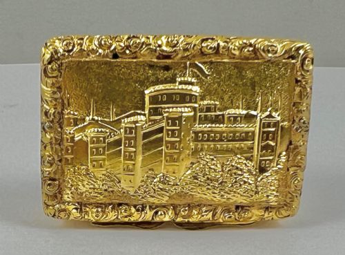 William IV Silver Gilt Vinaigrette “Windsor Castle” Top, 1836