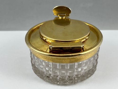 GEORGE IV SILVER GILT ANTIQUE TRAVELLING INK WELL LONDON 1828 - ADDITIONAL PHOTO 1