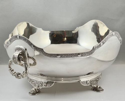George V Silver Antique Celtic Revival Fruit Bowl, Elkington 1913