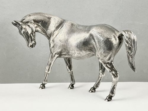 Elizabeth II Silver Statue of a Horse, London 1966
