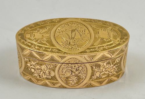 French Antique 18ct Gold Snuff Box, Jean Fremin Paris C1770