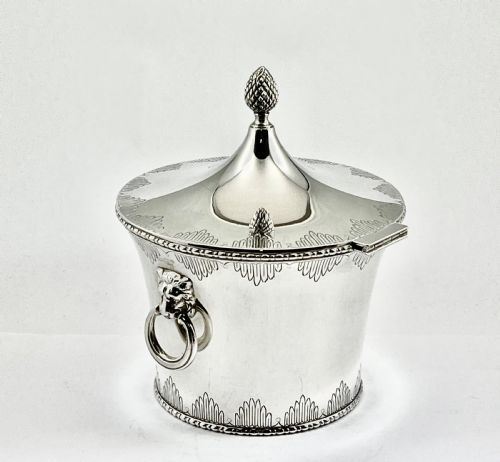 Chester Antique Art Deco Silver Biscuit Barrel, 1934