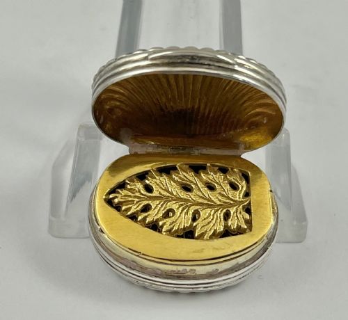 George III Silver Shell Style Vinaigrette, Mathew Linwood 1809