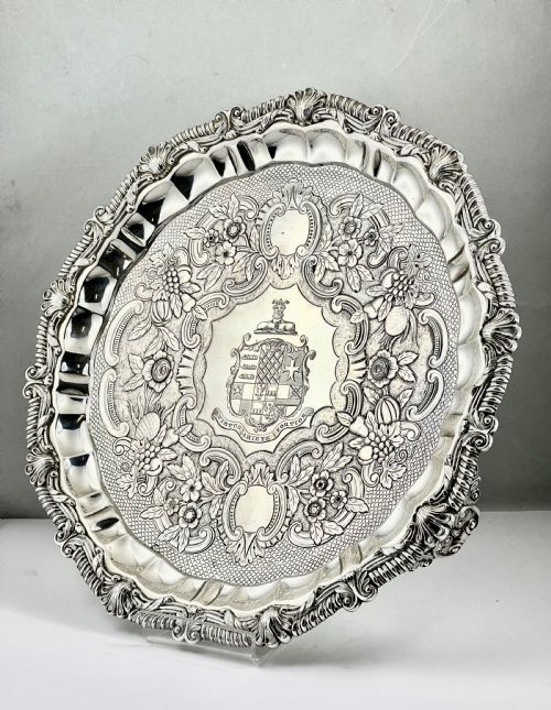 George III Large Silver Salver, John Terrey, London 1817