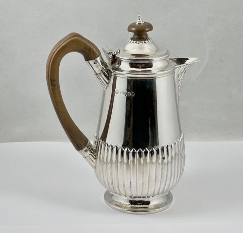 VICTORIAN ANTIQUE SILVER HOT WATER POT LONDON 1881 - ADDITIONAL PHOTO 1