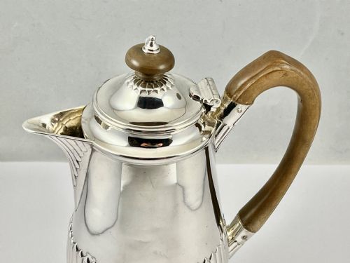 VICTORIAN ANTIQUE SILVER HOT WATER POT LONDON 1881 - ADDITIONAL PHOTO 3