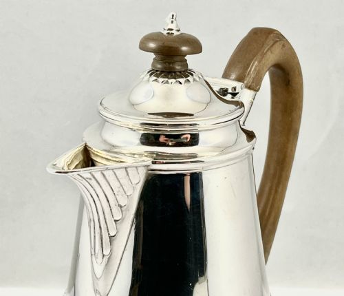 VICTORIAN ANTIQUE SILVER HOT WATER POT LONDON 1881 - ADDITIONAL PHOTO 4