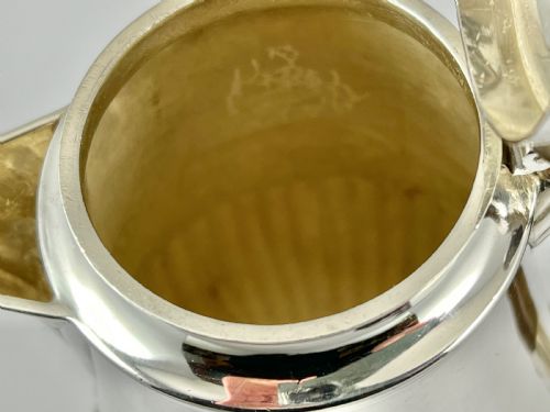 VICTORIAN ANTIQUE SILVER HOT WATER POT LONDON 1881 - ADDITIONAL PHOTO 6