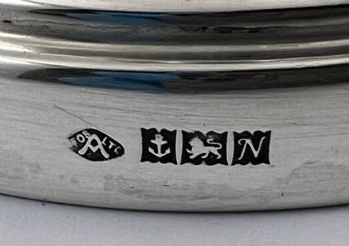 ELIZABETH II SILVER ENAMEL CANDLE STICKS BIRMINGHAM 1962 - ADDITIONAL PHOTO 4