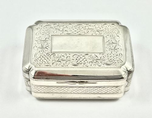 George III Antique Silver Pocket Snuff Box, John Shaw 1811.