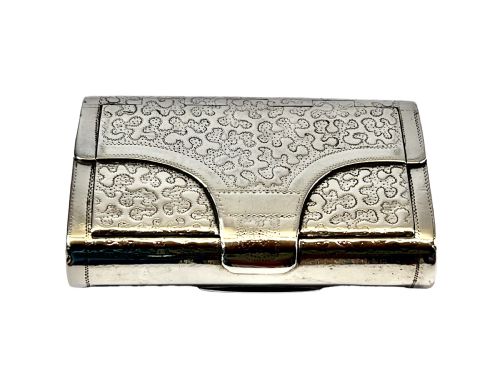 George III Antique Silver Satchel Style Snuff Box, Birmingham 1818