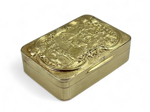 George III Antique Silver Gilt Snuff Box, London 1812
