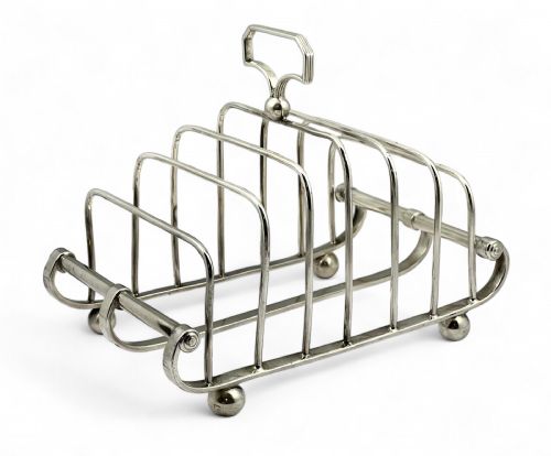 Rare George III Silver Mathew Bolton Toast Rack, Birmingham 1810