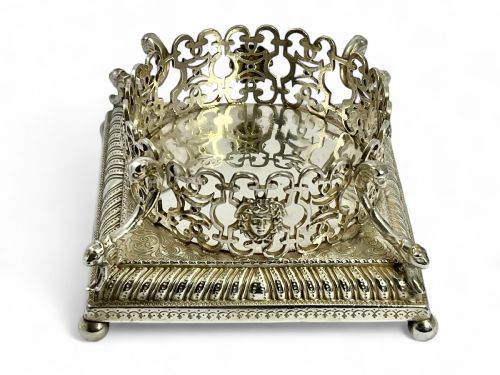 George II Antique Silver Bottle Coaster or Stand, London 1756
