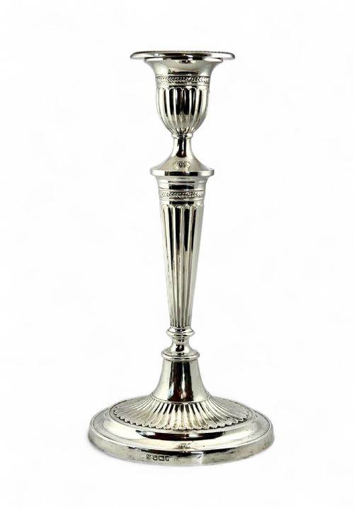 EDWARDIAN ANTIQUE SET OF 4 SILVER CANDLESTICKS SHEFFIELD 1908 - ADDITIONAL PHOTO 10