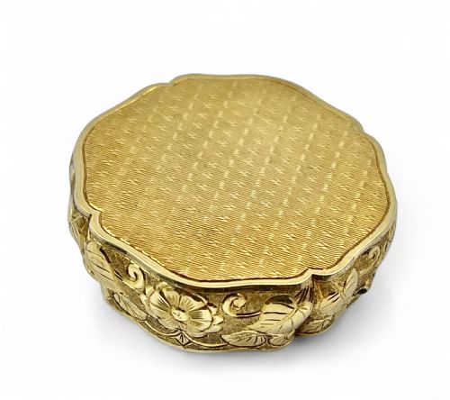 VICTORIAN 15CARAT GOLD ANTIQUE CIRCULAR BOX UNMARKED ENGLISH C1880 - ADDITIONAL PHOTO 2