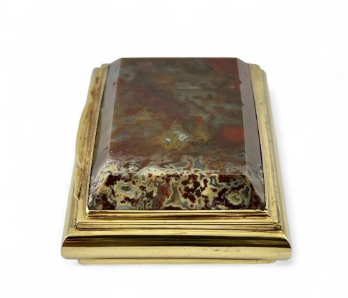 SCOTTISH VICTORIAN ANTIQUE GOLD AND AGATE SNUFF BOX SCOTLAND C 1880 - ADDITIONAL PHOTO 1