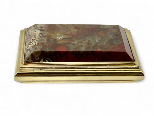 SCOTTISH VICTORIAN ANTIQUE GOLD AND AGATE SNUFF BOX SCOTLAND C 1880 - ADDITIONAL PHOTO 2