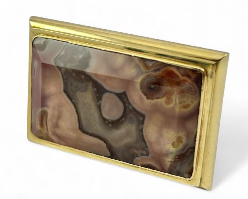 SCOTTISH VICTORIAN ANTIQUE GOLD AND AGATE SNUFF BOX SCOTLAND C 1880 - ADDITIONAL PHOTO 3