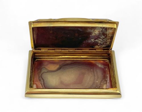 SCOTTISH VICTORIAN ANTIQUE GOLD AND AGATE SNUFF BOX SCOTLAND C 1880 - ADDITIONAL PHOTO 5