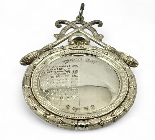EDWARDIAN ANTIQUE SILVER CURLING CARGILL MEDAL DAVID MCGREGOR PERTH 1902 - ADDITIONAL PHOTO 6