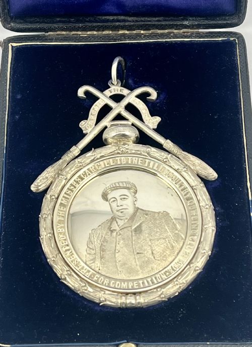 EDWARDIAN ANTIQUE SILVER CURLING CARGILL MEDAL DAVID MCGREGOR PERTH 1902 - ADDITIONAL PHOTO 7