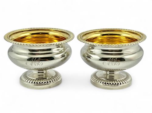 George III Pair of Silver Gilt Salts by Paul Storr, London 1808