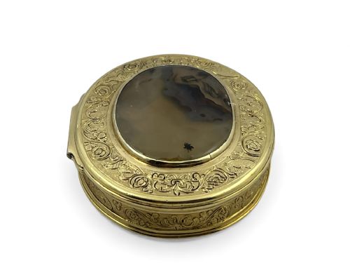 A GEORGIAN ANTIQUE SCOTTISH SILVER GILT OVAL SNUFF BOX C1800 - ADDITIONAL PHOTO 5
