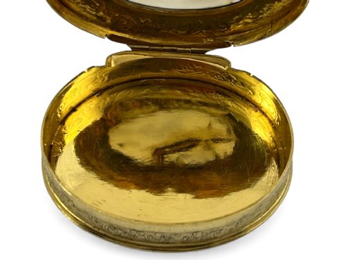 A GEORGIAN ANTIQUE SCOTTISH SILVER GILT OVAL SNUFF BOX C1800 - ADDITIONAL PHOTO 7