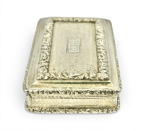 GEORGE IV ANTIQUE SILVER POCKET SNUFF BOX JOSEPH WILMORE 1829 - ADDITIONAL PHOTO 5