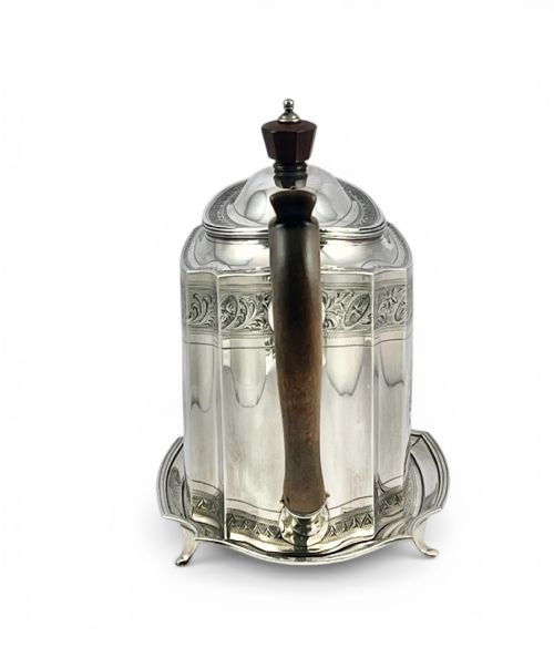 GEORGE III ANTIQUE SILVER TEAPOT AND STAND ROBERT HENNELL I LONDON 1792 - ADDITIONAL PHOTO 3