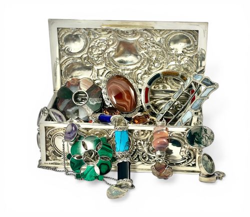 VICTORIAN ANTIQUE SILVER LARGE JEWELLERY BOX LONDON 1881 - ADDITIONAL PHOTO 6