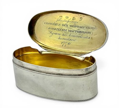 SCOTTISH GEORGE III ANTIQUE SILVER SNUFF BOX EDINBURGH 1776 - ADDITIONAL PHOTO 6