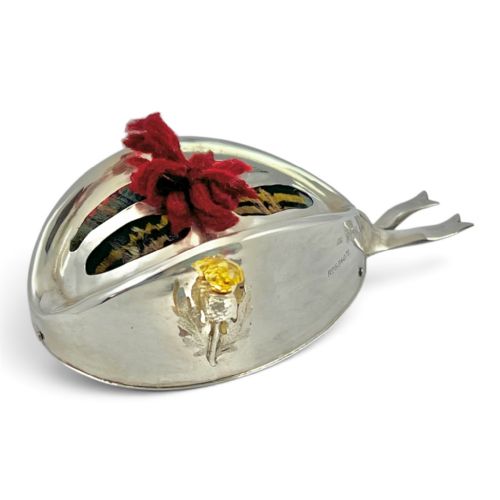 Edwardian Antique Silver Glengarry Bonnet Pin Cushion, Birmingham 1908
